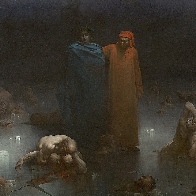 Dante and Virgil in the Ninth Circle of Hell - Gustave Doré